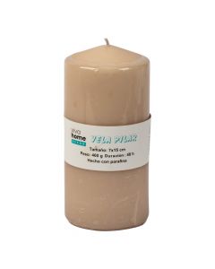 Candela gris 48h 7x15 cm