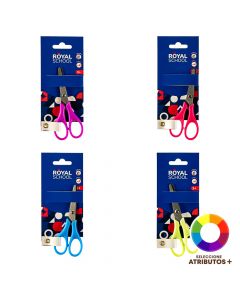 Tijera metálica punta roma +3a surtido