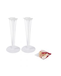 Soporte para globos transparente rojo