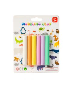 Plastilina color pastel 6und +3a surtido