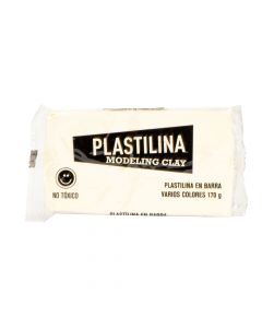 Plastilina barra lisa 170g blanco
