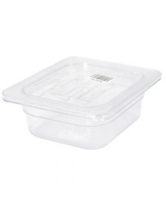 Recipiente acrílico cuadrado liso con tapa 176x162x65mm 1l 