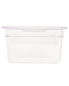 Recipiente acrílico liso con tapa transparente