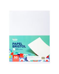 Hoja papel Bristol 50und blanco