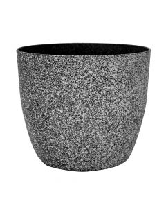 Maceta plástica redonda estampado puntos 15x12.7cm 