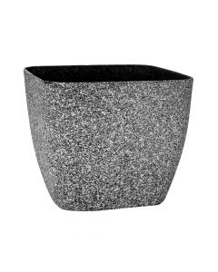 Maceta plástica cuadrada estampado puntos 13x11cm