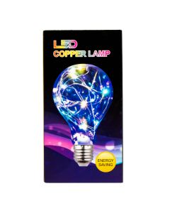 Bombillo con luz led 10x6cm 1w azul