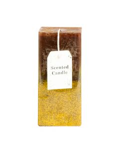Candela aromática con escarcha 7x7x15cm