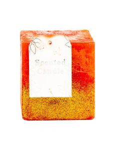 Candela aromática cuadrada lisa escarchada 7x7x7cm