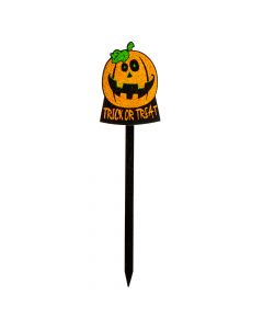 Estaca calabaza escarchada trick or treat naranja