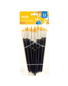 Pincel madera 11pzas negro