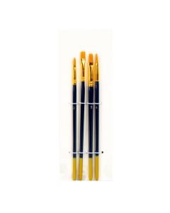 Pincel madera liso 4pzas