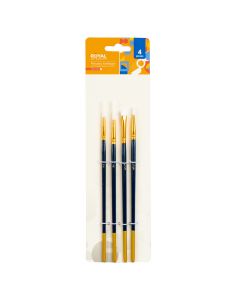 Pincel madera para acuarela 4pzas