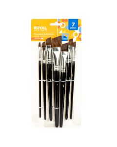 Pincel madera 7pzas negro