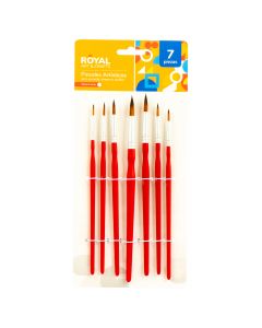 Pincel madera 7pzas rojo