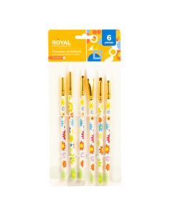 Pincel madera  6pzas blanco