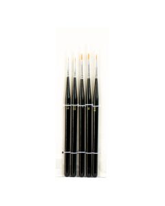 Pincel madera liso 5pzas