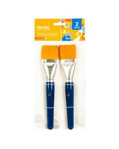 Pincel madera liso 2pzas