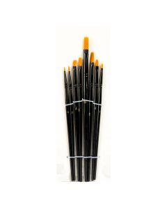 Pincel madera liso 8pzas