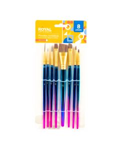 Pincel cerdas taklon 8pzas