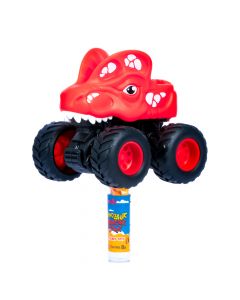 Confite dinosaur con vehículo fricción +3a surtido