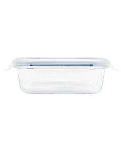 Recipiente vidrio con tapa 630ml azul