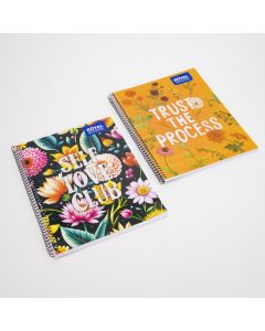 Cuaderno espiral estampado flores we plants 100h 20x27cm surtido