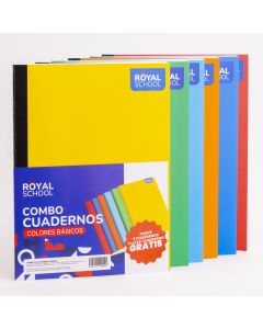 Cuaderno cosido estampado Royal School 5+1 100h surtido