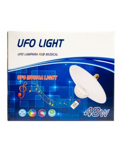 Bombillo con luz led liso con control remoto 22cm 48w blanco