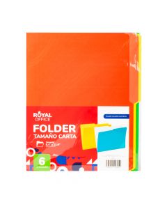 Folder liso tamaño carta 6und surtido