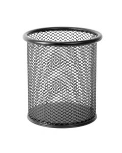 Organizador metálico cilíndrico negro