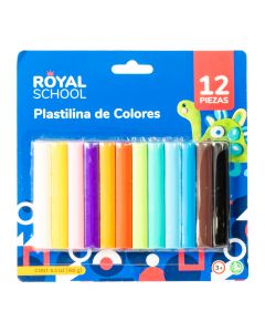 Plastilina barra lisa 12und 180g +3a surtido