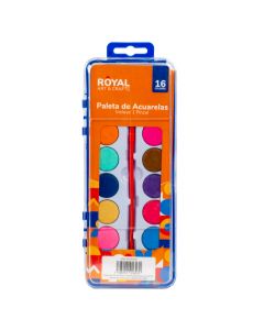Pintura acuarela con pincel 16 colores