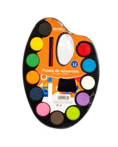 Pintura acuarela con pincel 12 colores