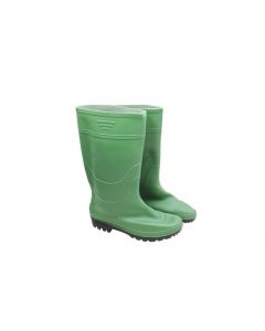 Bota hule verde y negra