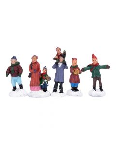 Aldeanos navideños multicolor