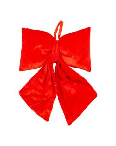 Lazo navideño afelpado rojo