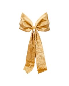 Lazo navideño afelpado dorado