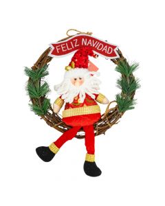 Corona Santa Feliz Navidad