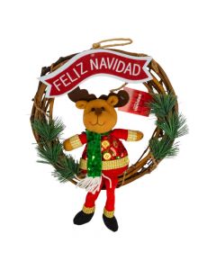 Corona reno Feliz Navidad