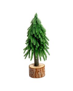 Árbol mesa navideño 30cm verde y marrón