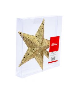 Estrella navideña escarchada 20cm dorado