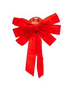 Lazo navideño afelpado rojo