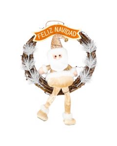 Corona navideña con peluche