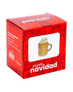 Taza casa jengibre navideña