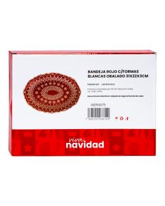 Bandeja cerámica navideña estampada