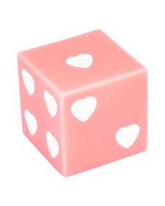 Candela dado rosado y blanco