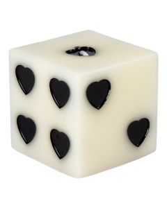 Candela dado blanco y negro