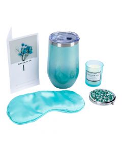 Set regalo 5pzas turquesa y plateado