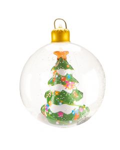 Inflable esfera y árbol